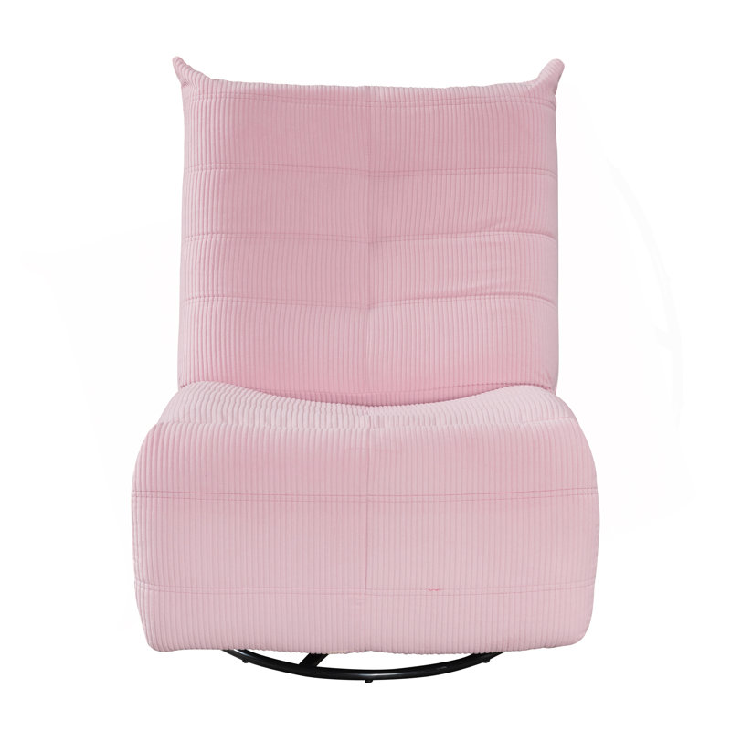Fauteuil inclinable et pivotant en velours côtelé de 31 po Georgena