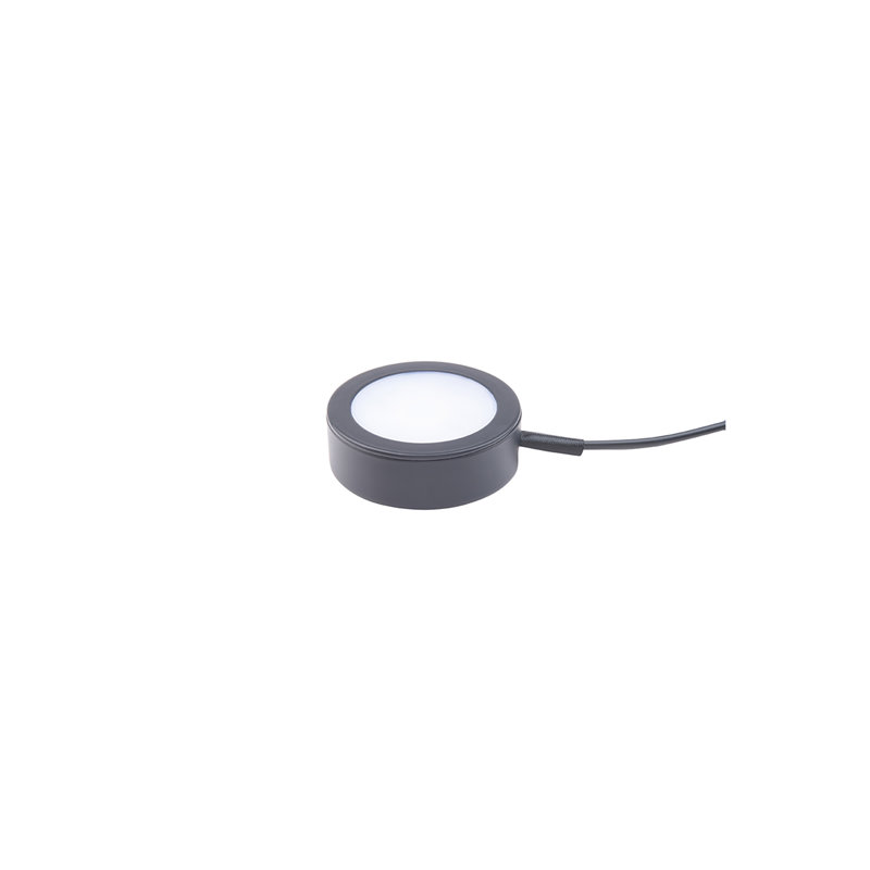 Black LED Puck Light with Acrylic Diffuser
