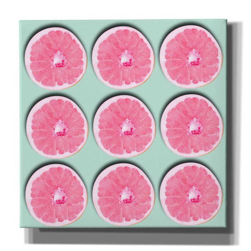 'Grapefruit' by Mark Ashkenazi Canvas Wall Art, 12" H x 12" W x 0.75" D
