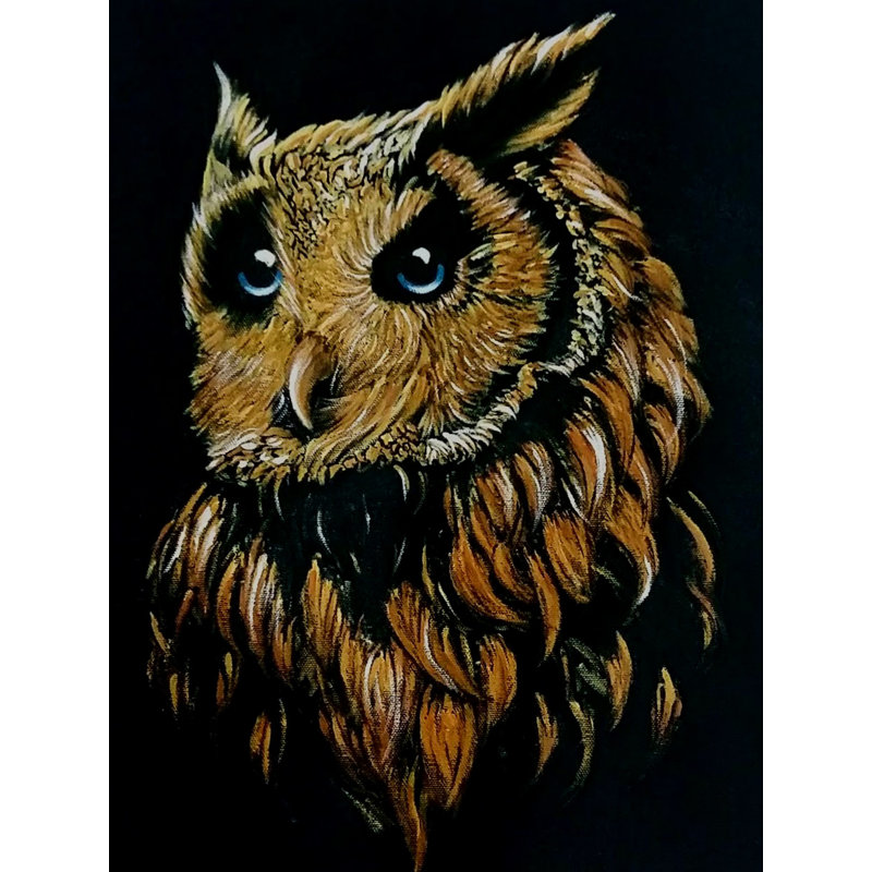 Hibou - Les Secrets dans les yeux | Acrylique sur toile | Par Maliya Pandey