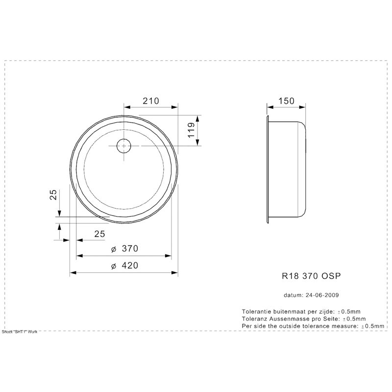 Single Bowl Inset Kitchen Sink
