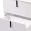 Meuble-lavabo 30 po avec lavabo en céramique et tiroirs pleine extension, glissières de tiroir encastrées à fermeture en douceur, conception cannelée, blanc-365982229