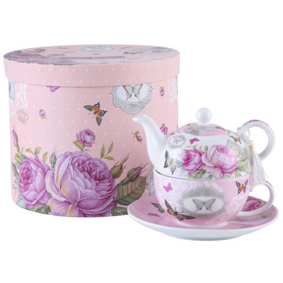 Lily Manor Albrecht 0.5ml Stovetop Safe Floral Teapot