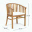 Ensemble de 2 fauteuils de salle à manger d'extérieur en bois d'acacia avec coussins résistants à l'eau et conception à lattes ouvertes