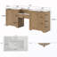 Meuble-lavabo double avec 6 tiroirs-826080692