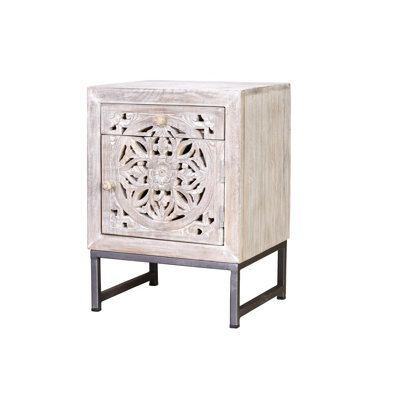 Lesterny 40cm W Solid Wood Bedside Table