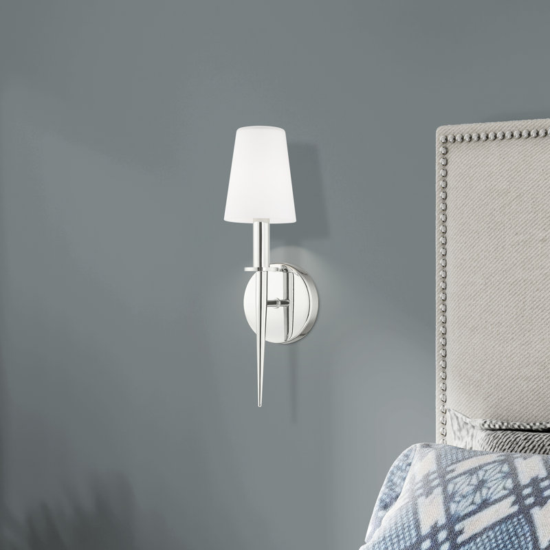 Luminaire mural 1 lumière Witten ADA, Chrome poli, H 14,5 po x l 4,25 po x P 3,95 po