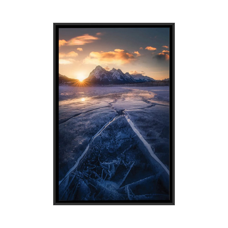 Winterscape by George Digalakis - Floater Frame Print on Canvas, 66.04 cm H x 45.72 cm W, Black
