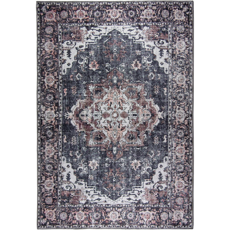 Jesenya Washable Oriental Indoor / Outdoor Rug, Rectangle 2' x 3'