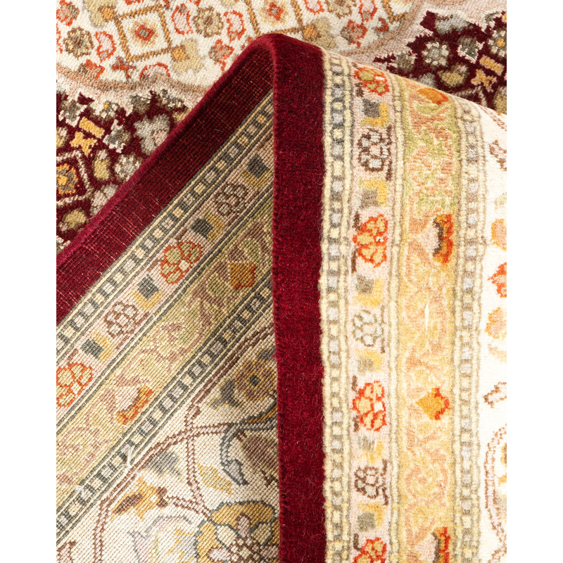 Hayner One-of-a-Kind Hand-Knotted New Age 8'1" x 10'5" Wool Area Rug in Red/Beige/Orange