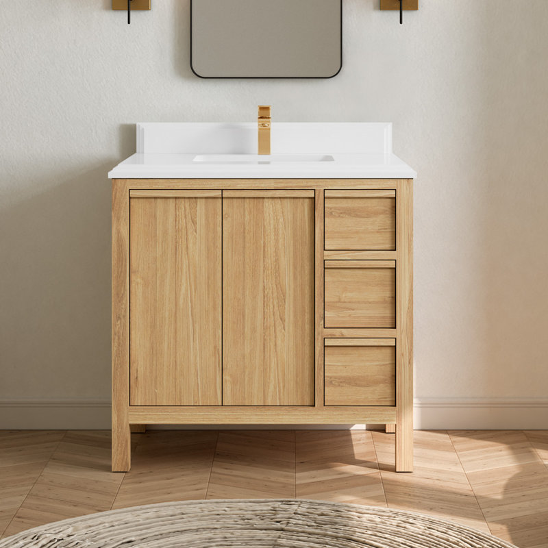 Ensemble de meuble-lavabo simple 36 po, Blanc