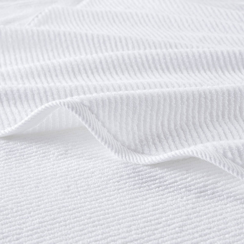 Ensemble de serviettes 6 pièces Diagonal, Blanc, Ensemble 6 serviettes de bain