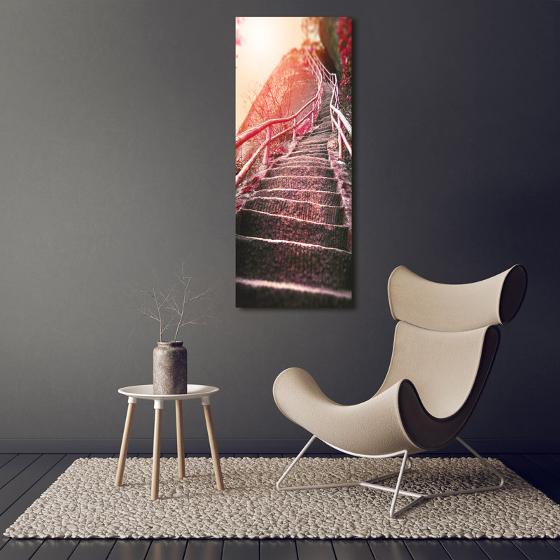 Stairs In The Mountains - Wrapped Canvas Print