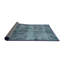 Tapis abstrait gris / bleu sarcelle Coover-769713451