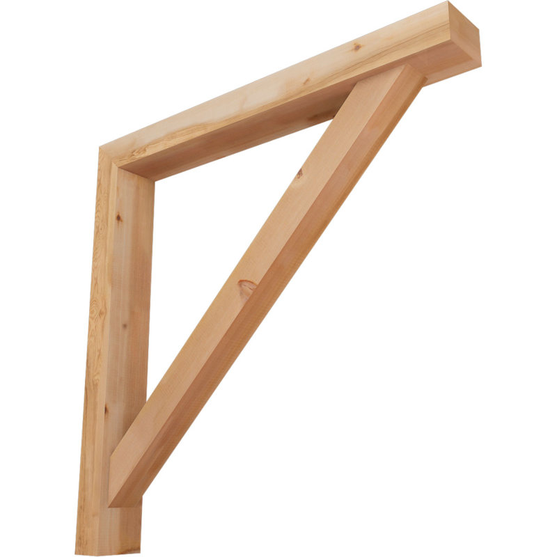 Support de bloc traditionnel avec entretoise décalée, 44 x 44, Cèdre rouge occidental de l 5 1/2 po (lisse)