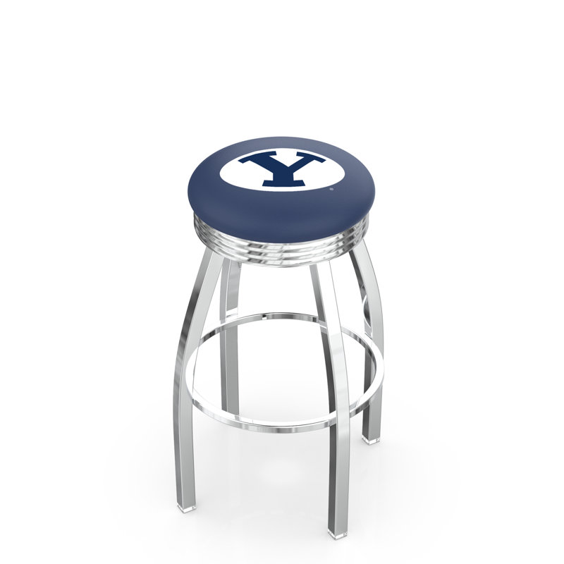 Tabouret de bar Logo Series, Tabouret de comptoir (siège d'une hauteur de 25 p, Noir soudé uni, Université Brigham Young