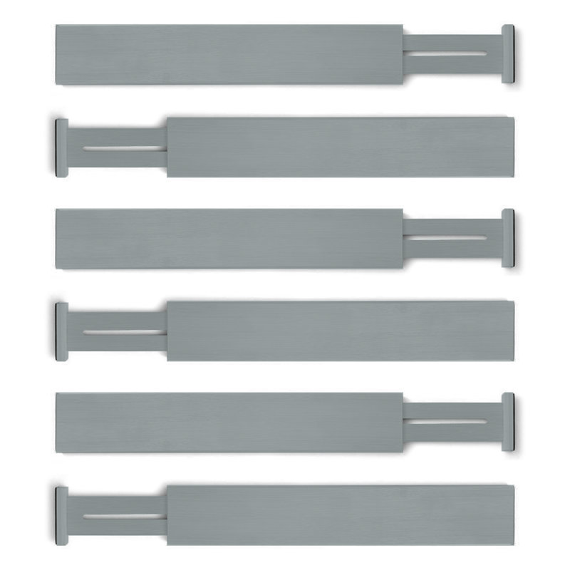 Rangement de tiroir polyvalent H 0,5 po x l 1,5 po x P 22 po , Gris