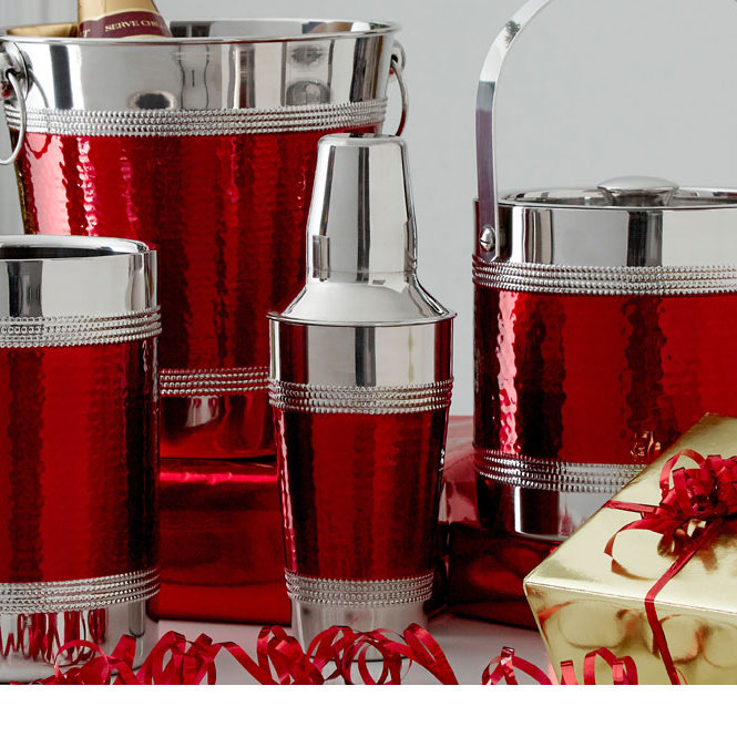 Maspeth Stainless Steel Ashtray, Red / Stainless steel