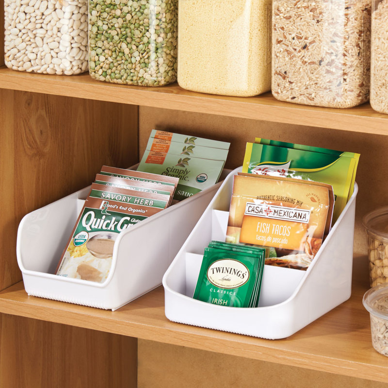 Compact White Plastic 3-Tier Herb and Spice Organizer