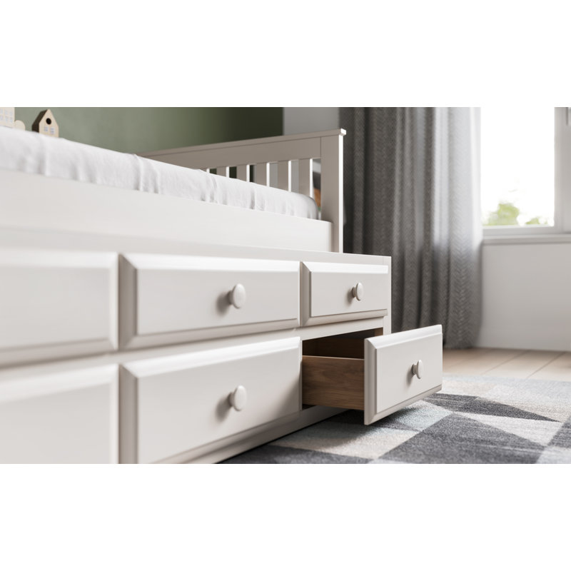 Brae 90 X 190cm Daybed with Storage Included with Trundle Included, White