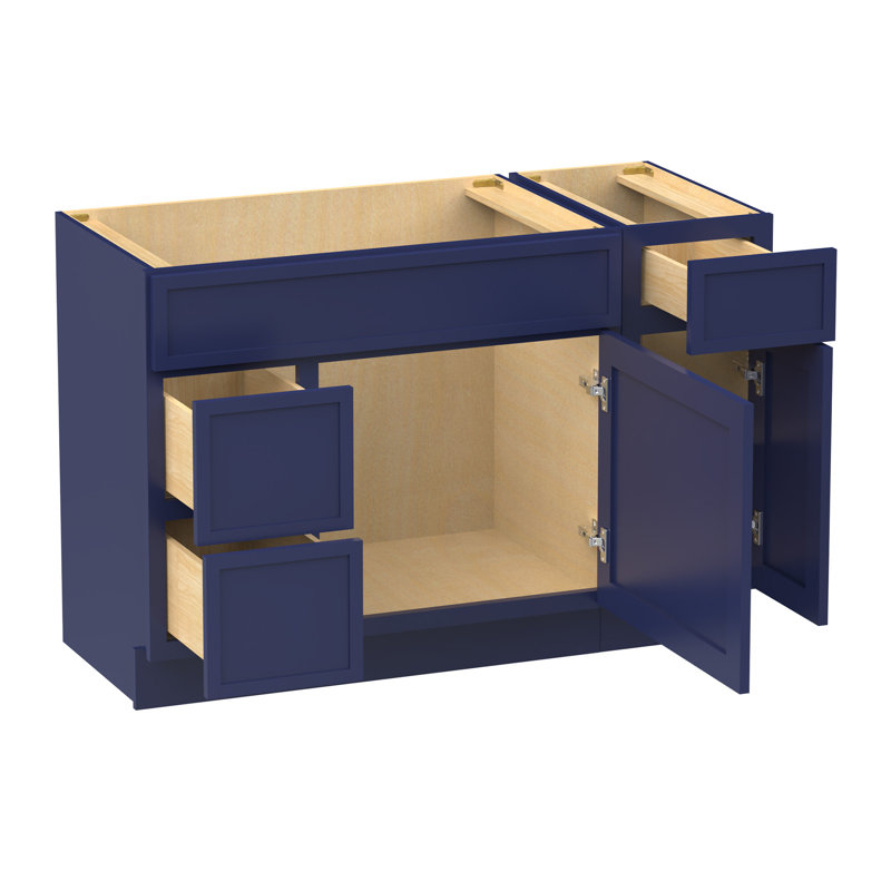 Base de meuble-lavabo simple 48 po seulement, Bleu
