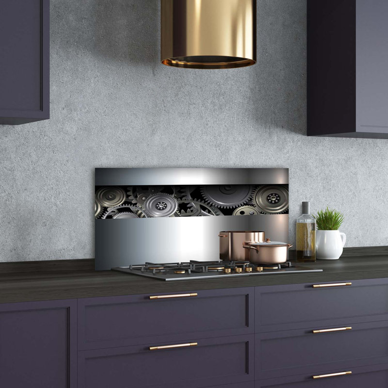 Agenor 50cm W x 100cm L Glass Peel and Stick Panel