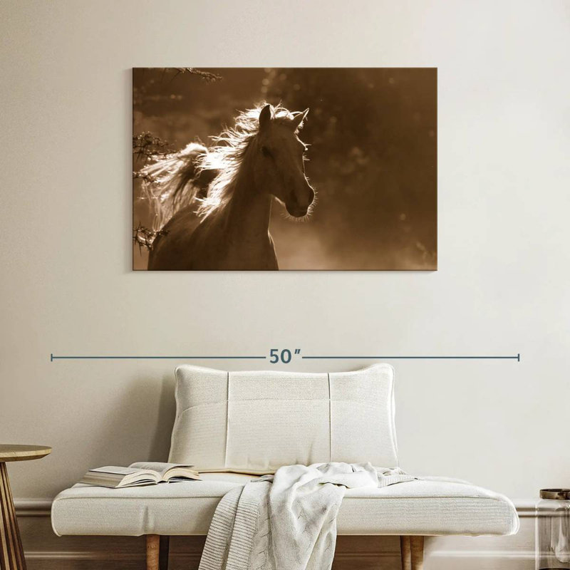 Cheval arabe sauvage Brampt, H 26 po x l 39 po