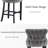 Velvet Upholstered Wing-Back Solid Wood Bar Stools  (Set of 2)-1449036702