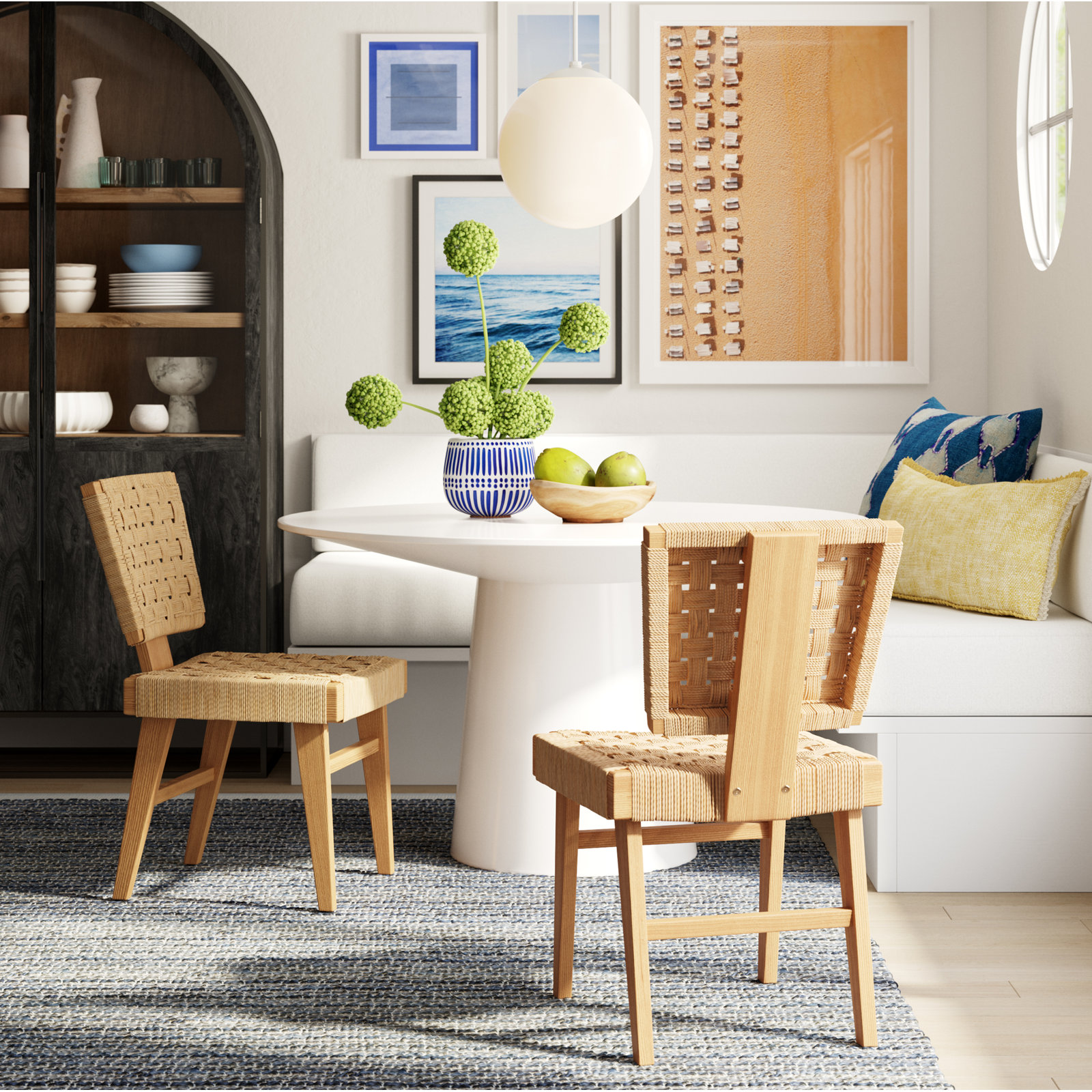 Alfie Dining Armchair, Natural