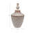 Stoneware Decorative Vase with Textured Design and Removable Lid - Modern Accent Piece-1371810047-1371810032