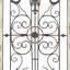 Décoration murale en bois blanc et métal Gate