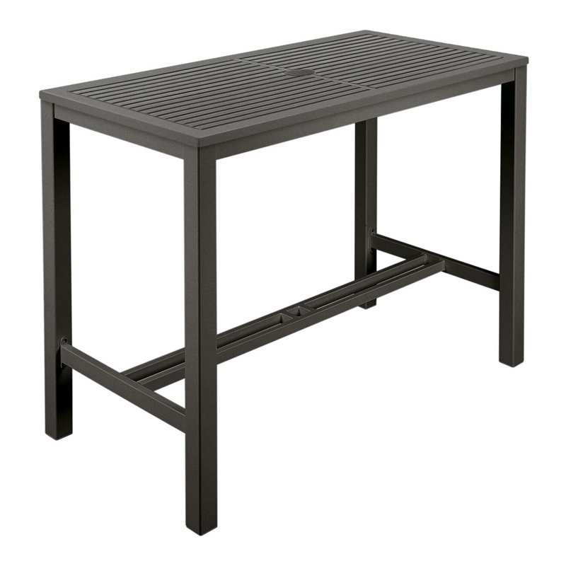 Aura Bar Table, 41" H x 55" W x 28" D, Graphite