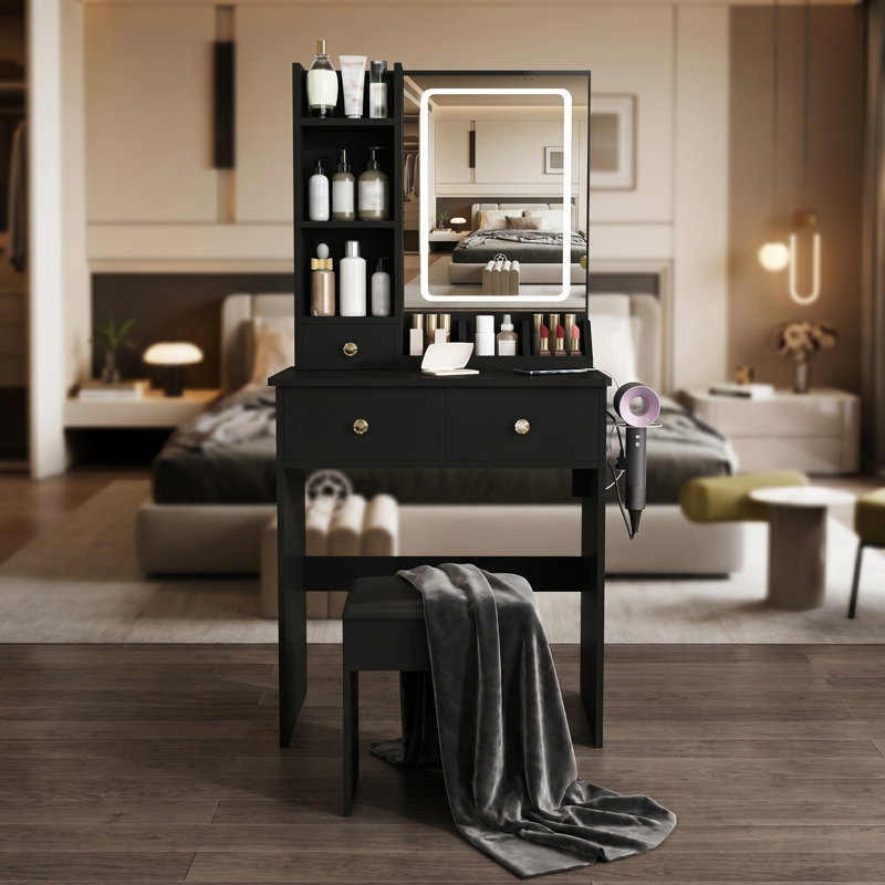 Bureau de coiffeuse moderne, Noir