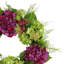 28" Assorted Hydrangea Wreath with Sedum and Fern Leaves