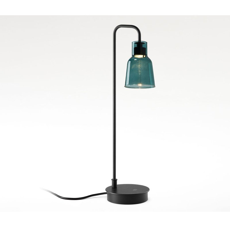 Drip Desk Table Lamp, Green Glass