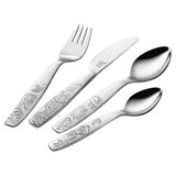 Twin Kids Jungle 4 Piece 18/10 Stainless Steel Flatware Set