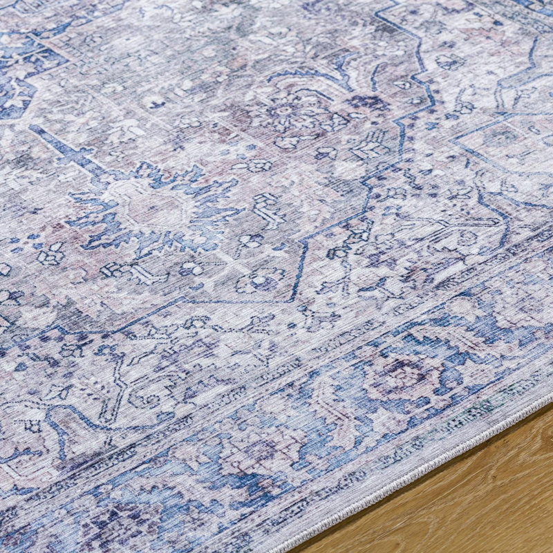 Ruland Oriental Machine Washable Area Rug, Rectangle 6' x 7'9"
