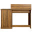 Bureau à domicile avec tiroirs et ports USB, table d'ordinateur d'écriture rustique avec lumière DEL-1760270265