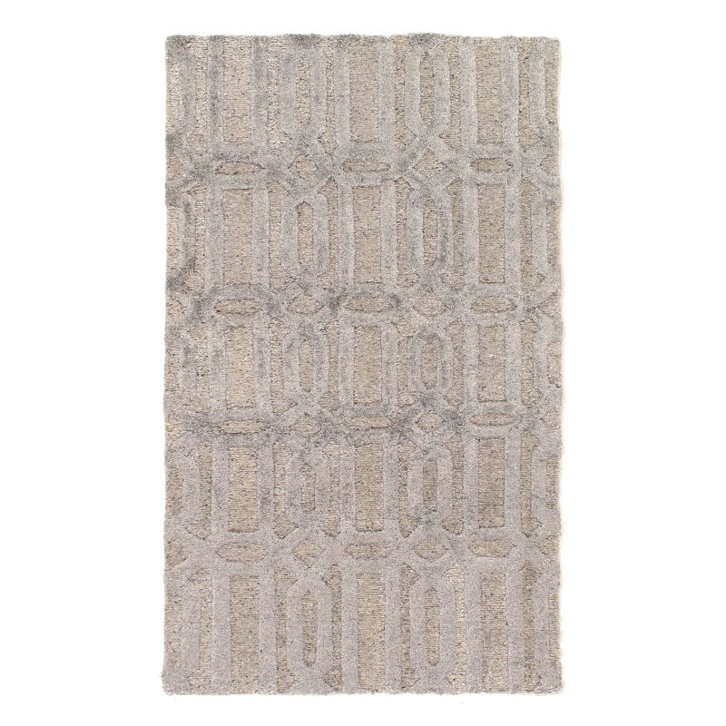 Tapis moderne fin noué à la main 3 pi x 5 pi