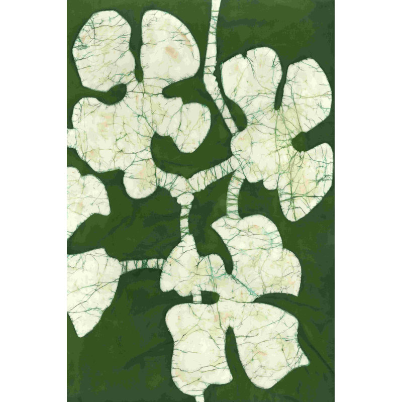 Fleurs vertes II, H 30 po x l 20 po