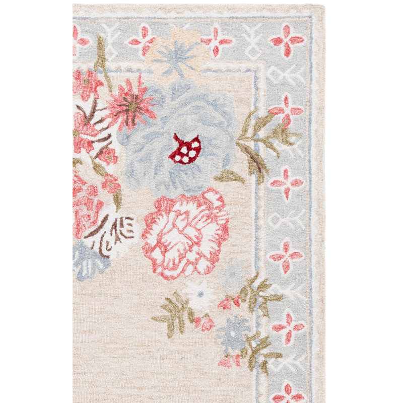 Jardin 476 Hand Tufted 80% Wool; 20% Cotton Floral Rug, Rectangle 6' x 9'