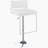 Chrome and White Adjustable Bar Stool