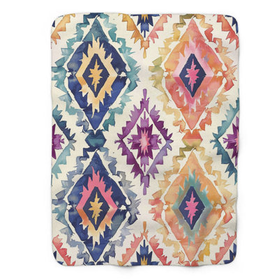 Native Geometrics - Couverture Sherpa de qualité supérieure 1 pièce