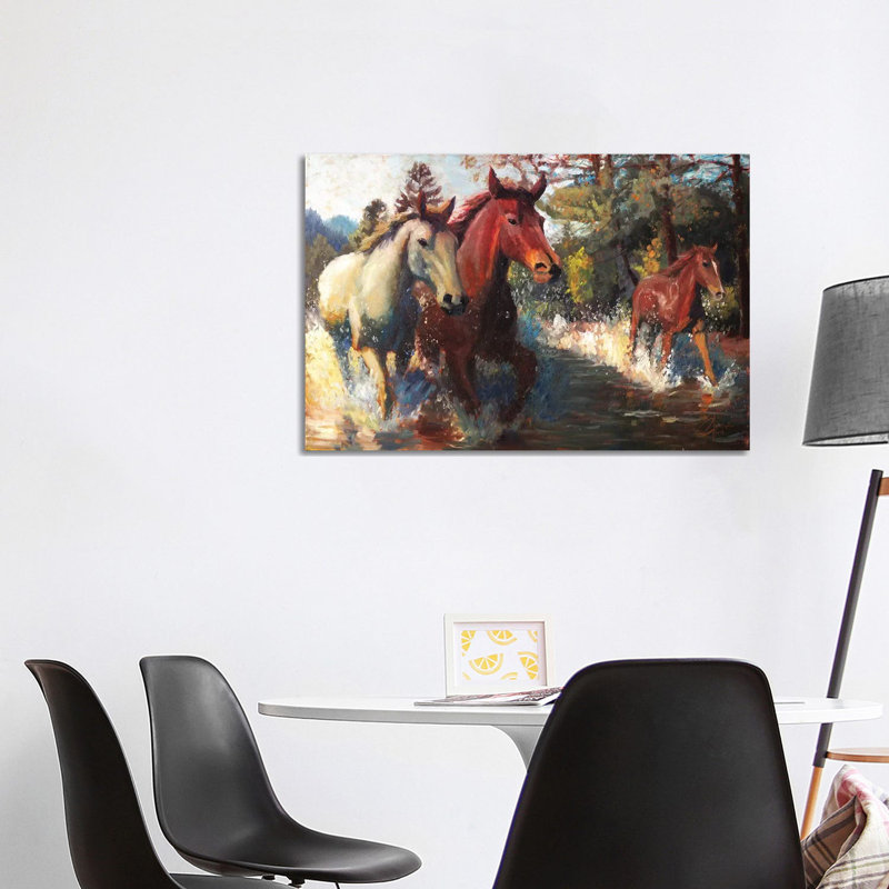 Trifecta 1 Piece Wall Art on Canvas, 101.6 cm H x 66.04 cm W x 1.91 cm D, Wrapped Canvas