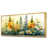 Toile avec cadre flottant or