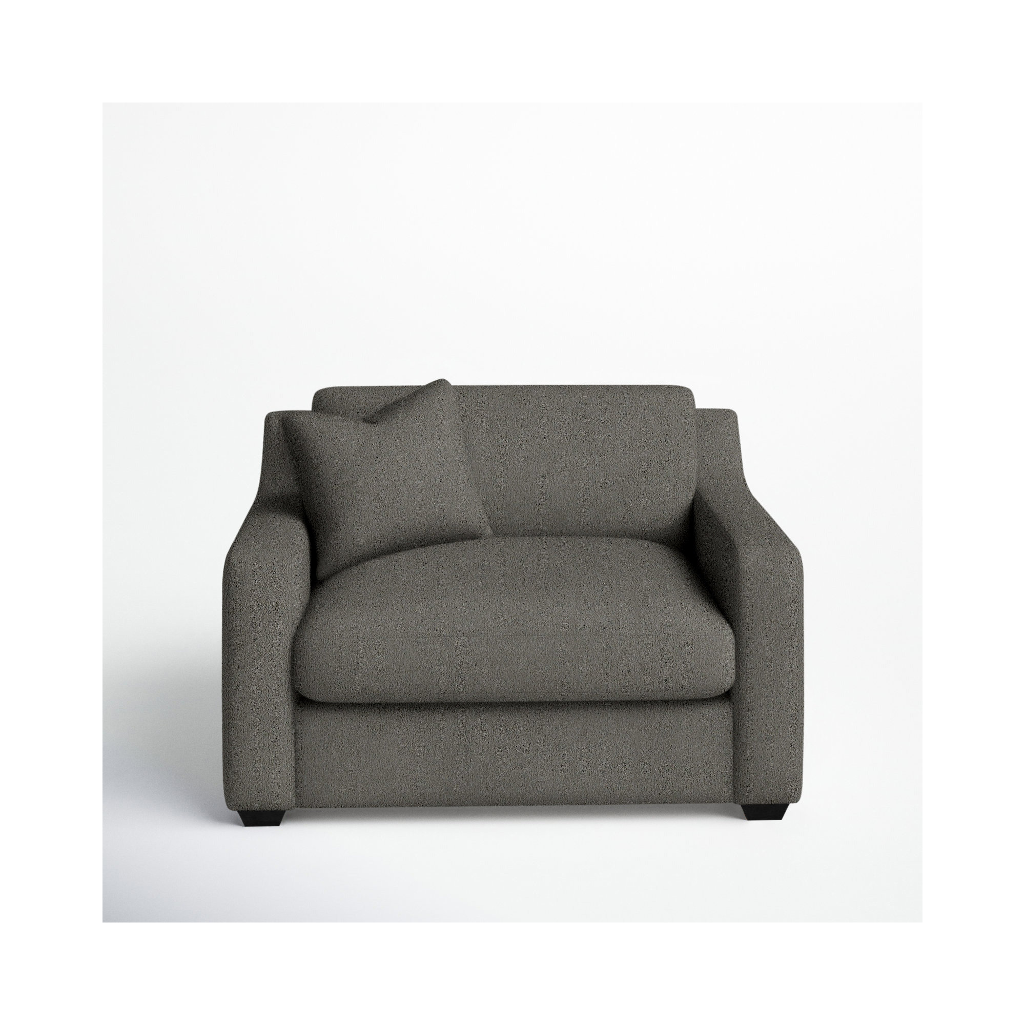 Rhodes Upholstered Chair And A Half, Bella Otter Performance Velvet