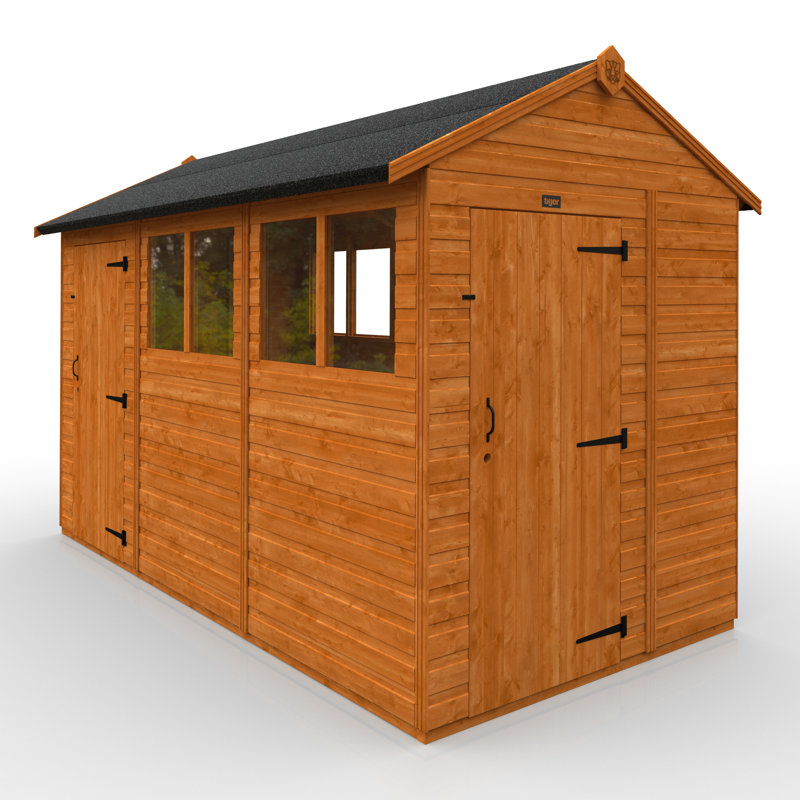 TigerFlex® Modular Buildings Solid Wood Shiplap Apex Garden Shed