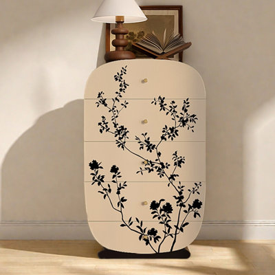 Commode moderne à cinq tiroirs en bois