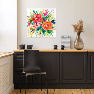 Bright Bouquet I Colorful Contemporary Modern Nature Spring Wall Art