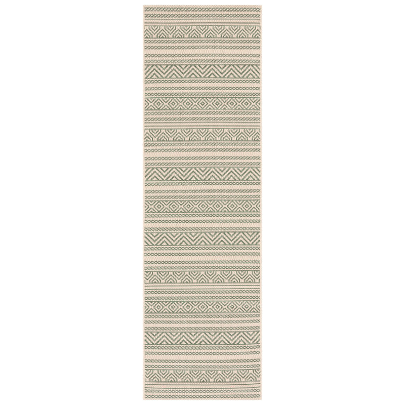 Tapis d'intérieur / extérieur Courtyard Performance Southwestern, Tapis de couloir 2 pi 3 po x 8 pi